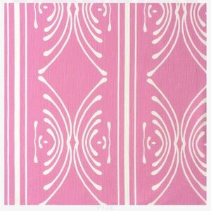 Betsy Textiles 5.8 yards, large Kris kross pattern Pink and White Fabric